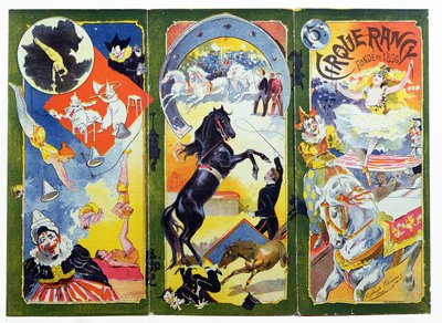 Programa para o &39;Cirque Rancy&39;, fundado em 1856 de Francisco Tamagno